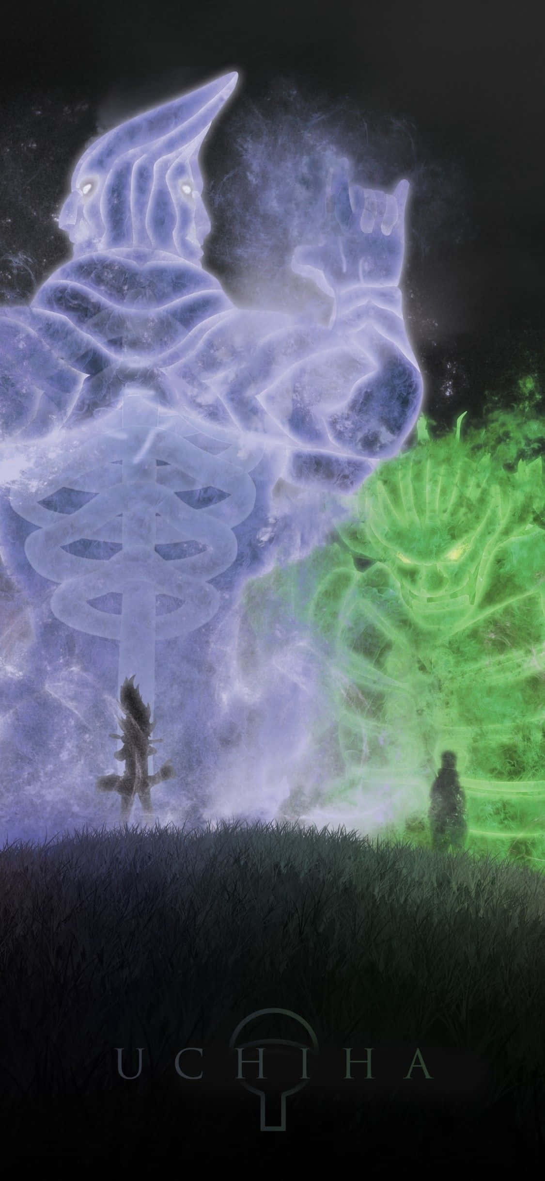 Madara iPhone, green, blue, Full HD Phone Wallpaper