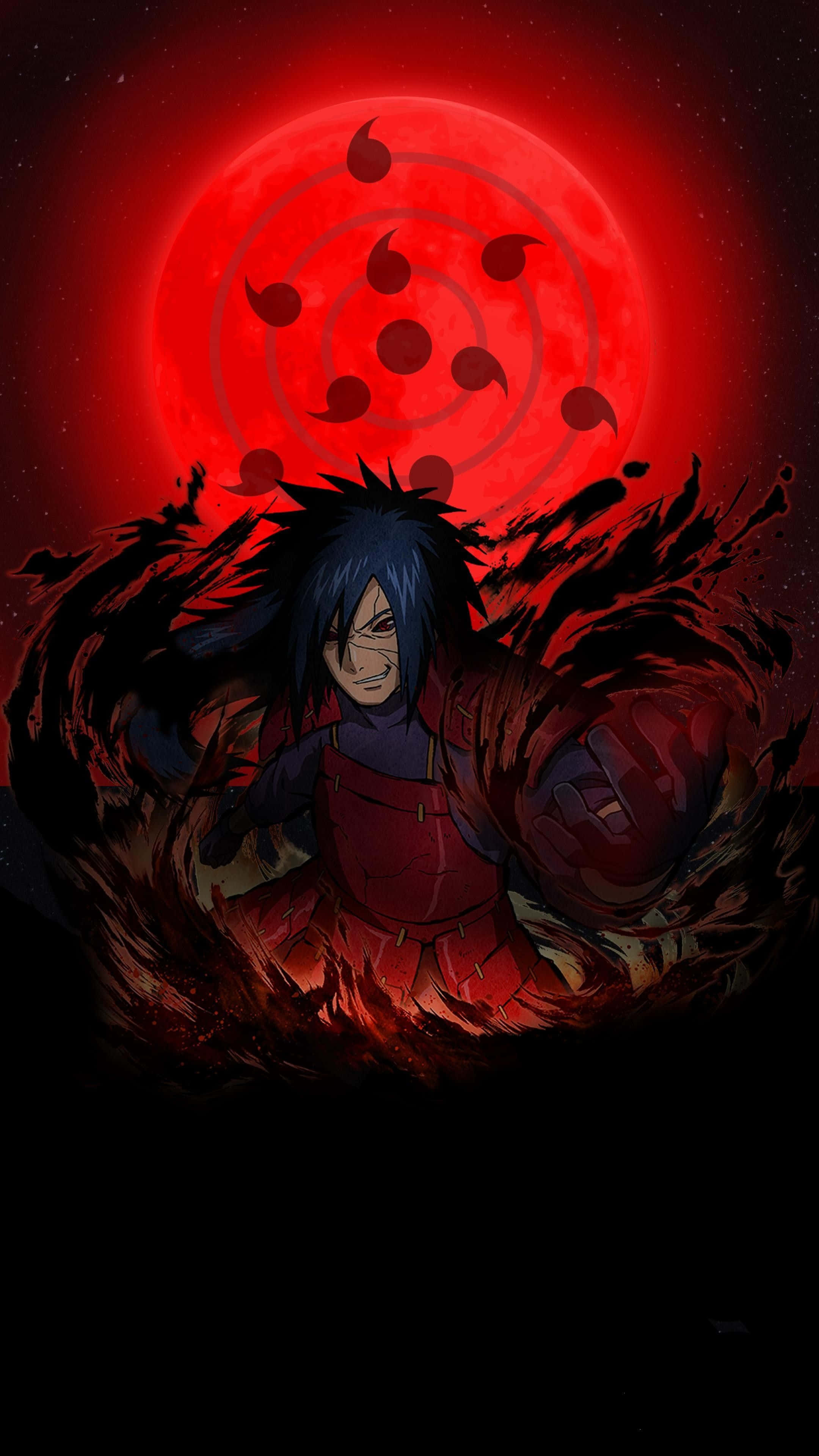 Madara iPhone, Madara, red moon, 4K Phone Wallpaper