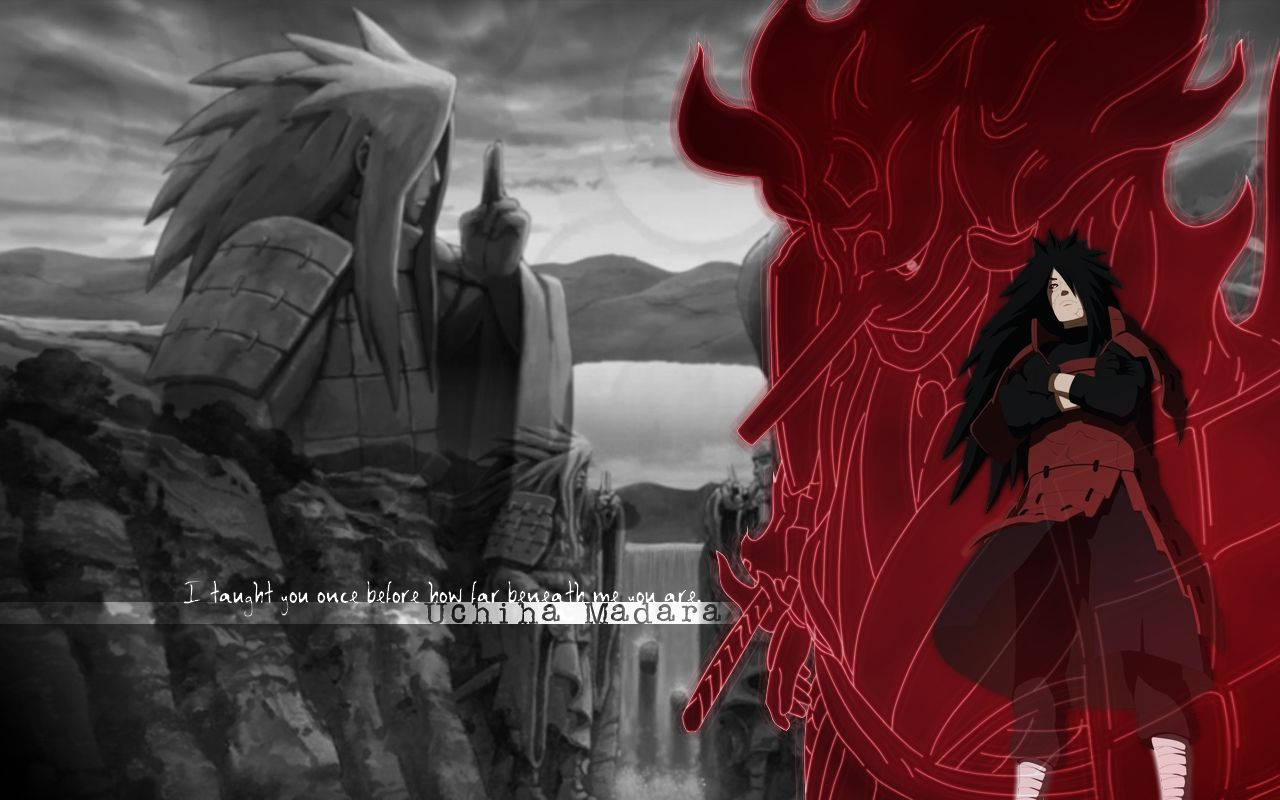 Madara Uchiha, statue, gray-haired ninja, HD Desktop Wallpaper