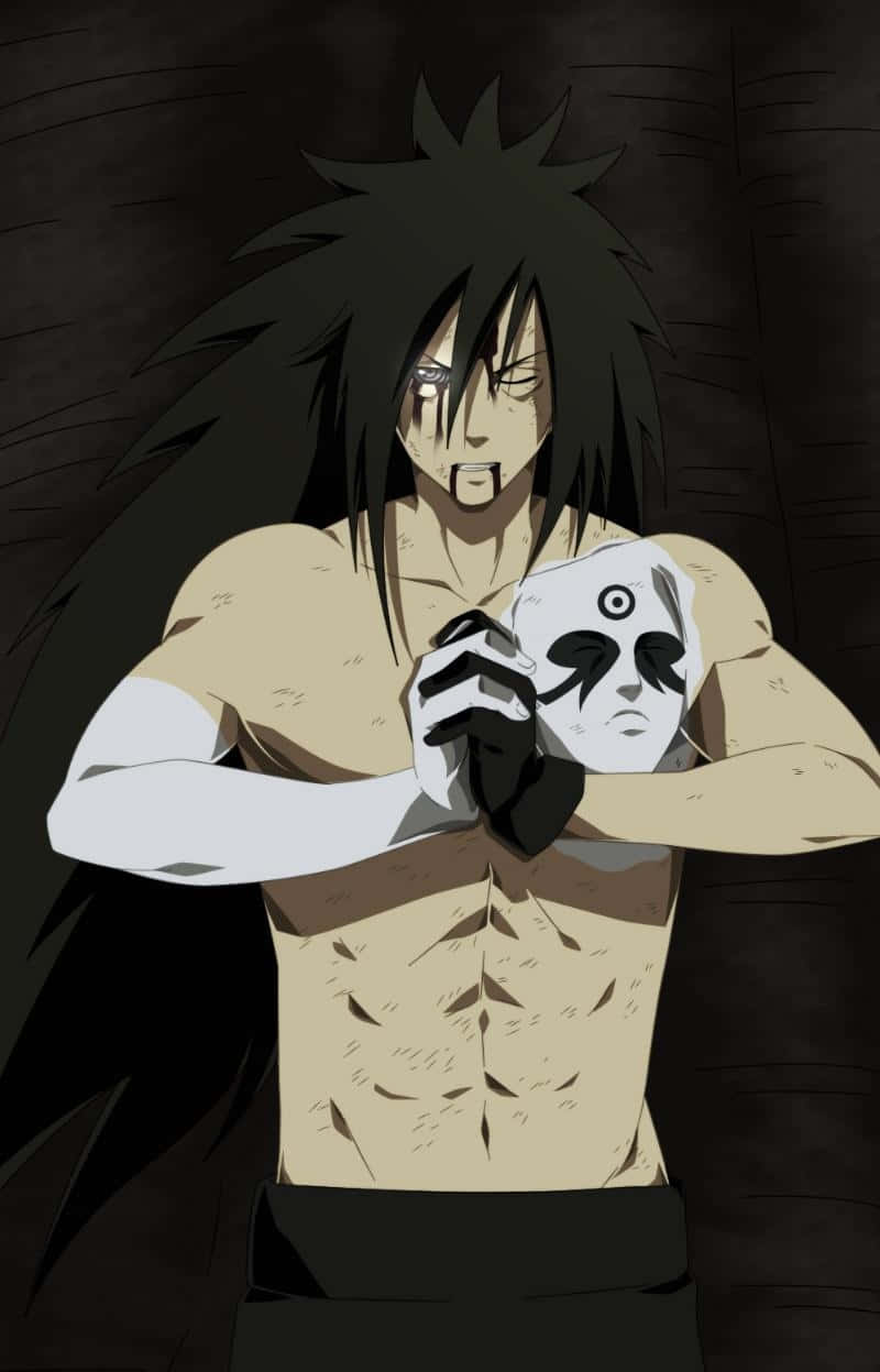 Madara Uchiha, iPhone, spiky black hair, SD Phone Wallpaper