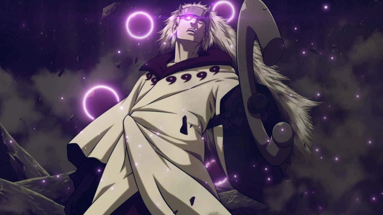 Uchiha Madara, glowing purple eyes, rings, HD Desktop Wallpaper