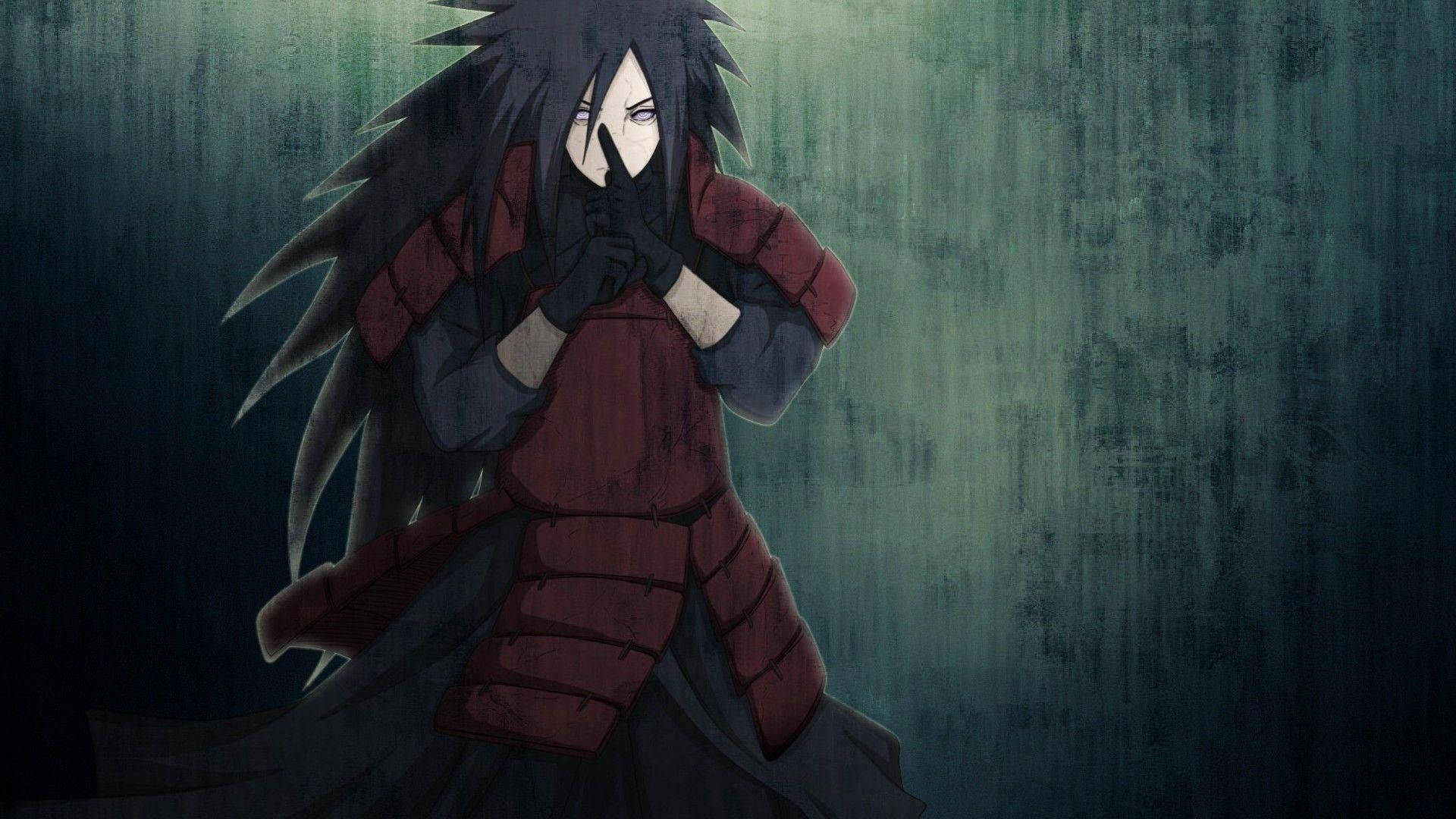 Madara, red armor, dark-haired anime character, Full HD Desktop Wallpaper