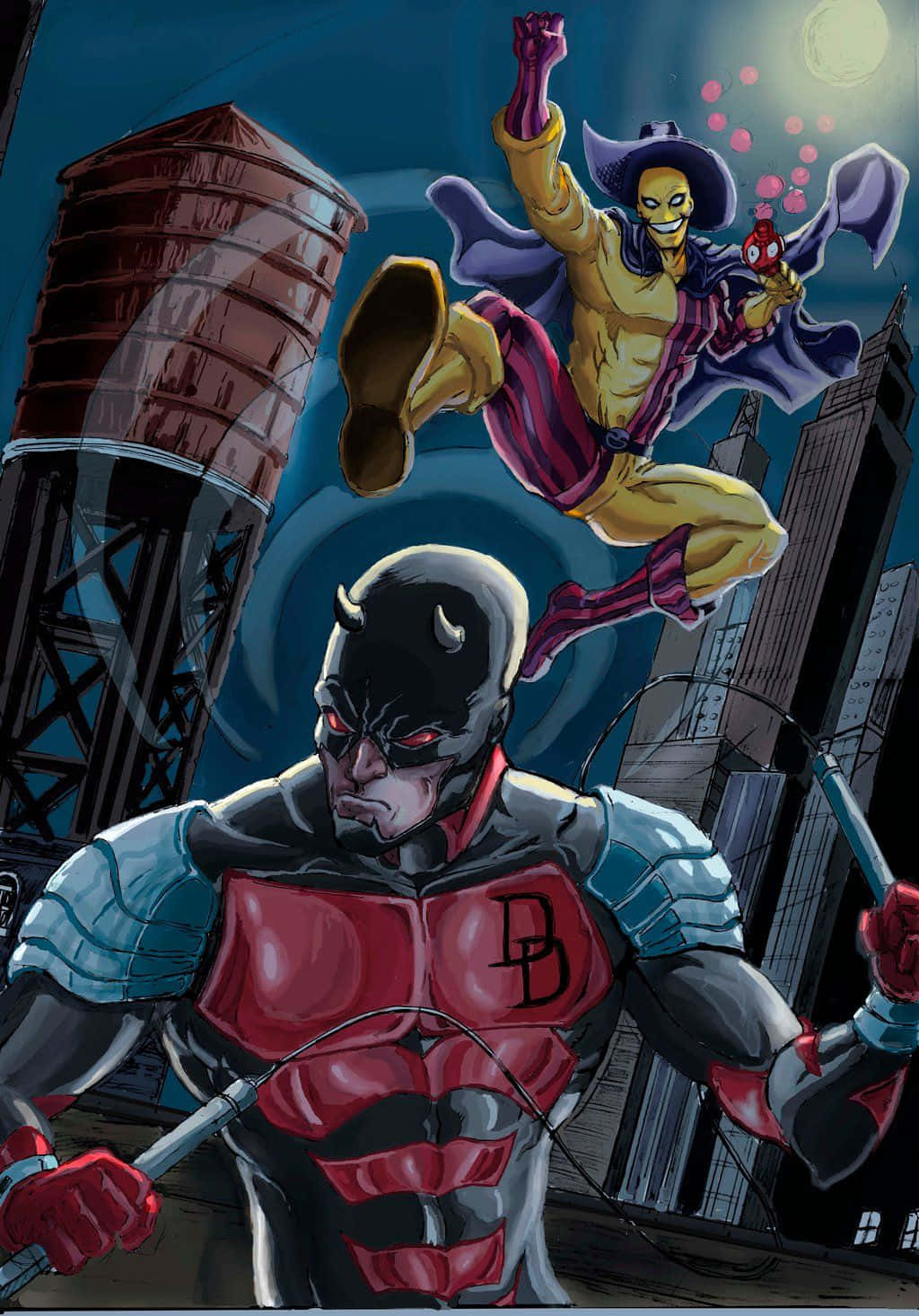Madcap, red and black armor, yellow and purple, HD Phone Wallpaper