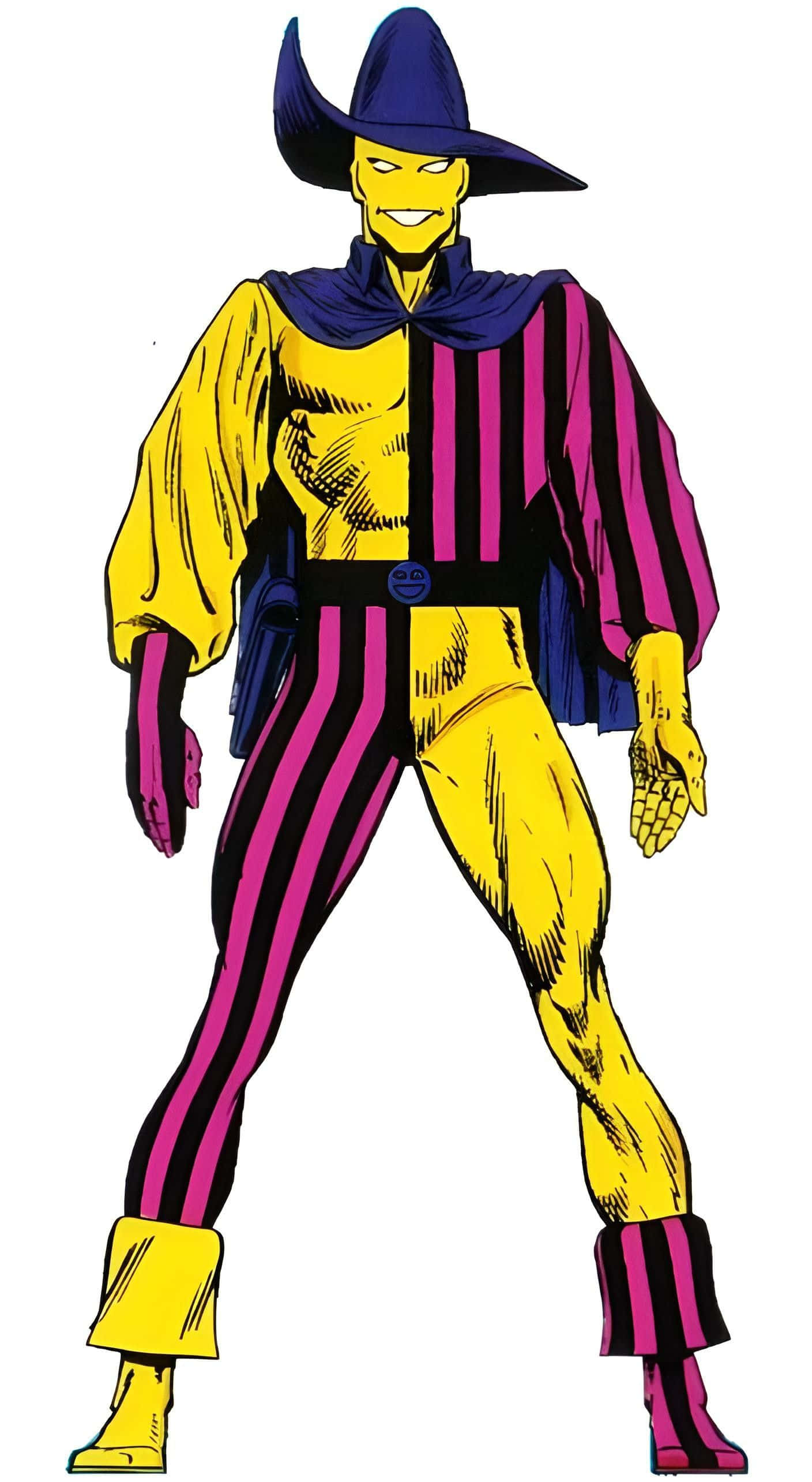 Madcap, yellow and magenta striped costume, blue hat, 2K Phone Wallpaper