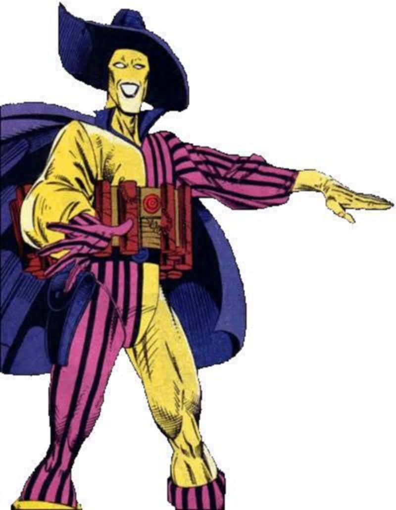 Madcap, yellow and purple striped suit, wide-brimmed hat, SD Phone Wallpaper