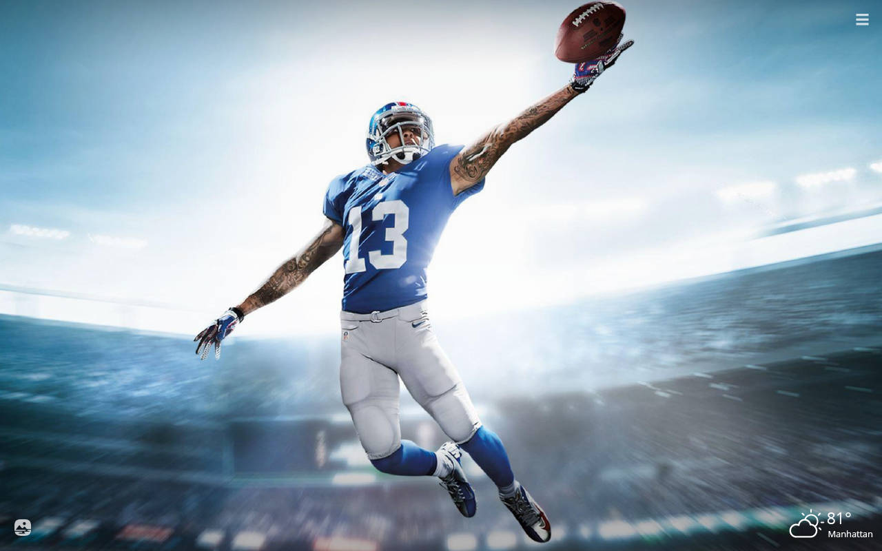 Madden NFL 22, blue jersey, number 13, HD Desktop Wallpaper