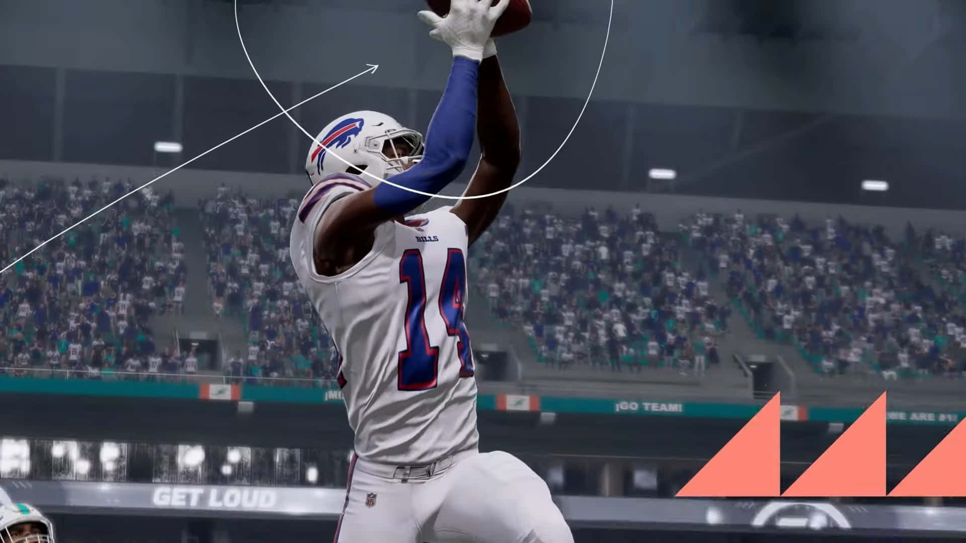 Madden NFL 22, white jersey, football player, Full HD Desktop Wallpaper