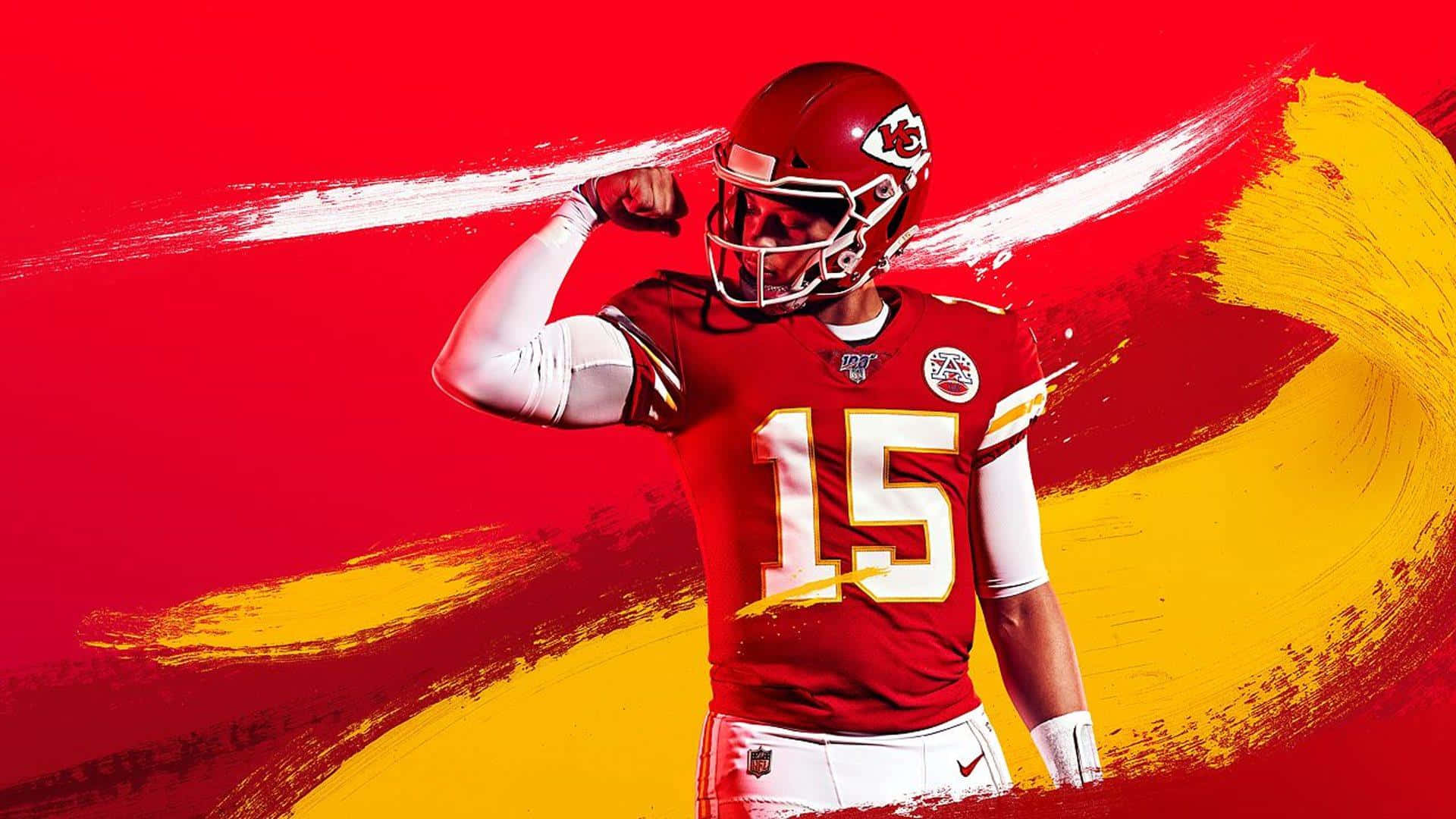 Madden NFL 22, red jersey, number 15, Full HD Desktop Wallpaper