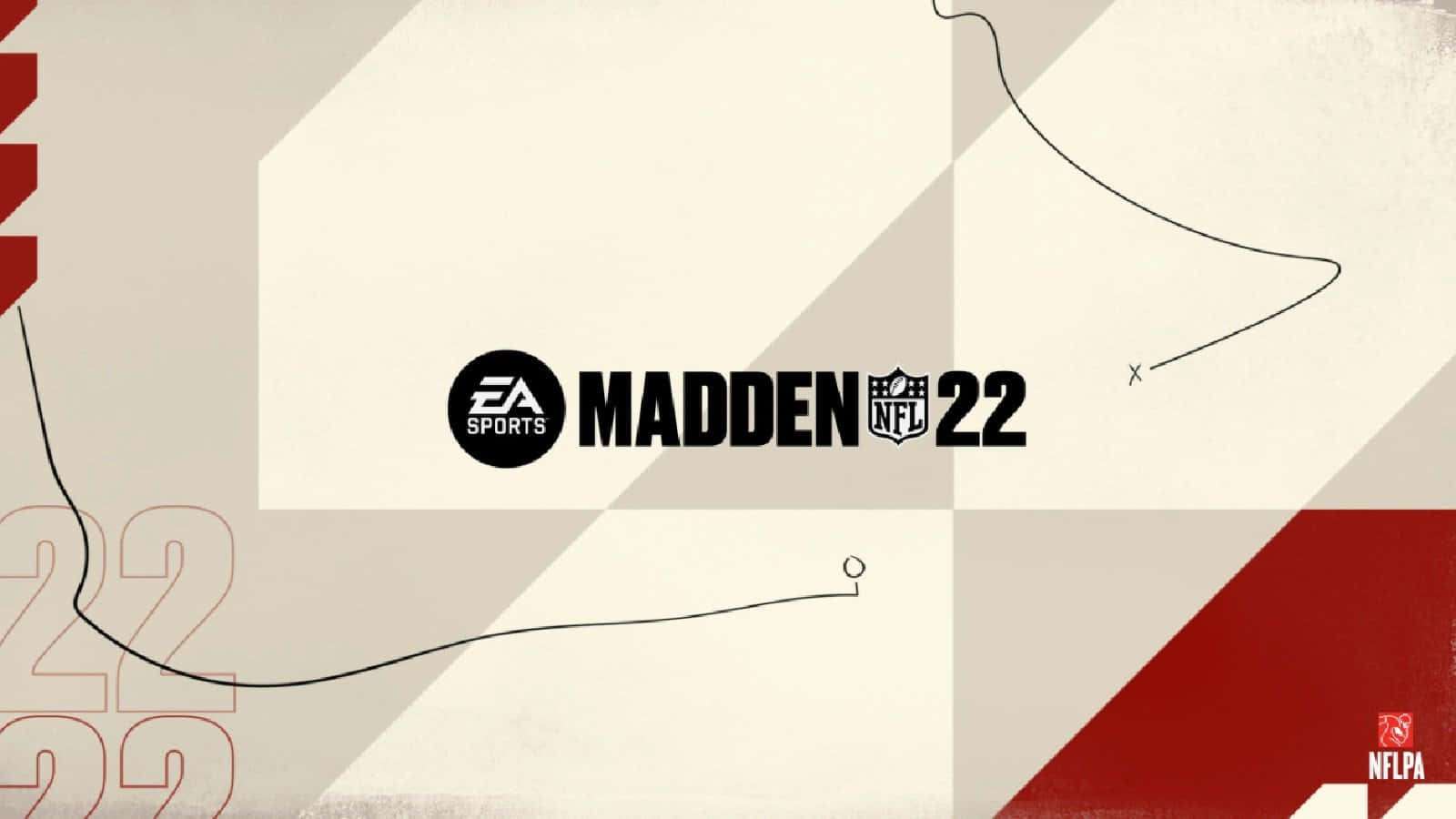 Madden NFL 22, red, beige, HD Desktop Wallpaper