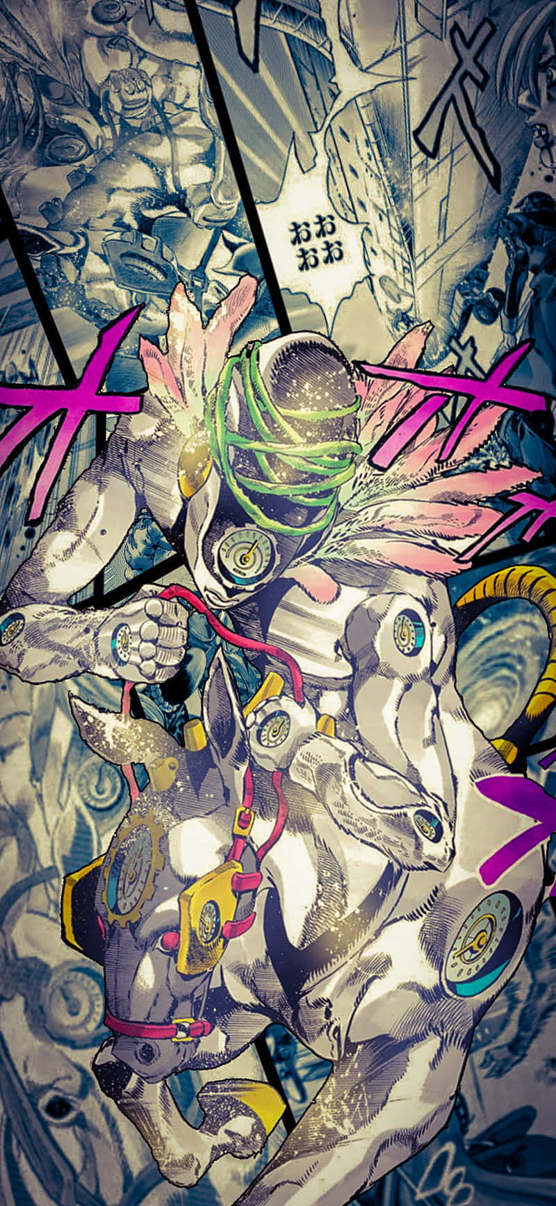 Made In Heaven, manga panel, muscular armored figure, HD Phone Wallpaper