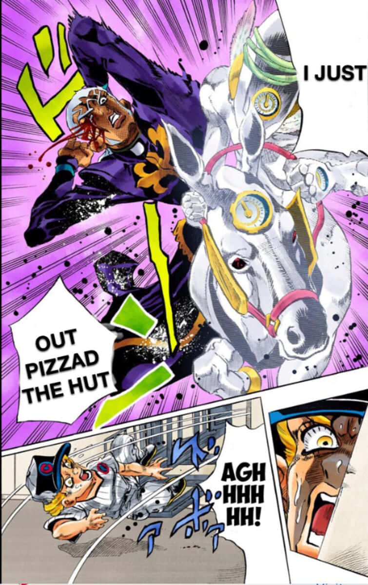 Made In Heaven, manga panel, purple leaping man, SD Phone Wallpaper