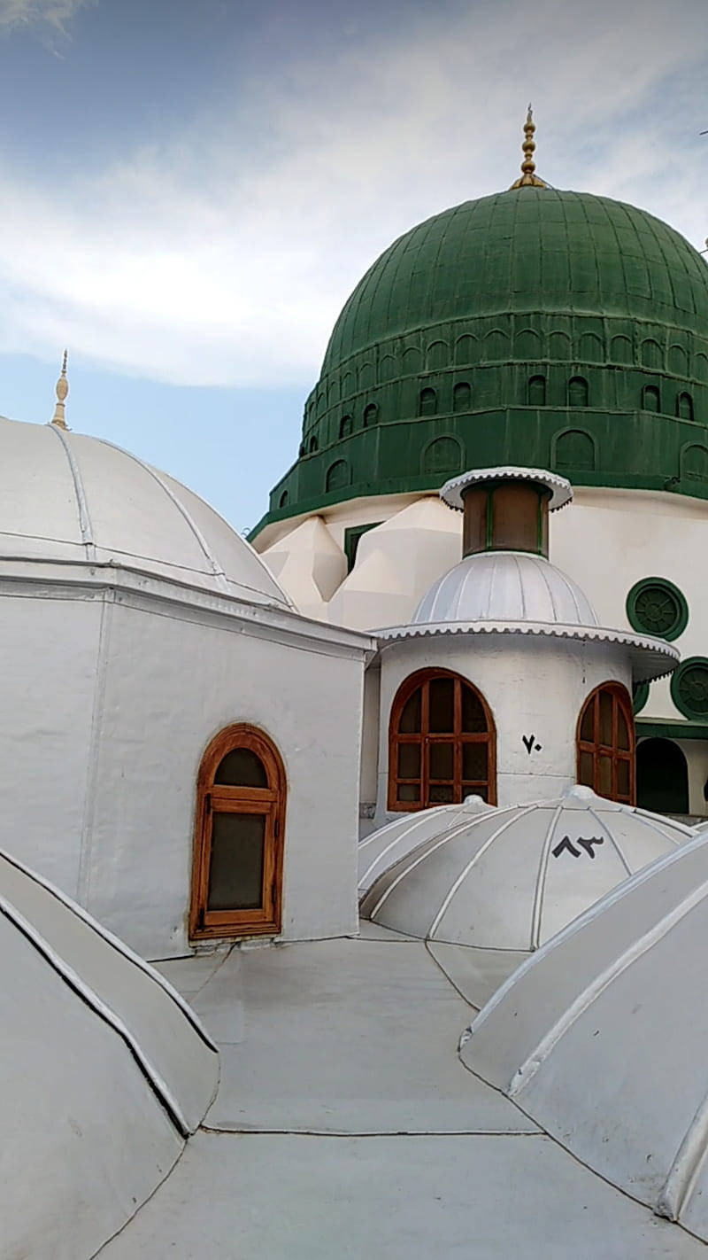 Madina Sharif, green dome, white domes, HD Phone Wallpaper