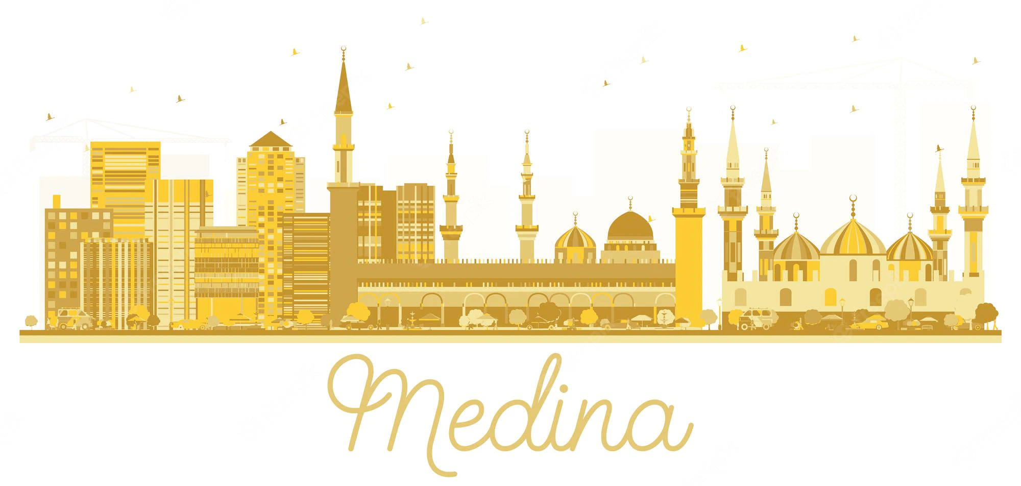 Madina, Medina skyline, historic mosques, Full HD Desktop Wallpaper