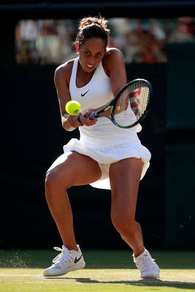 Madison Keys, white gear, grass court, SD Phone Wallpaper