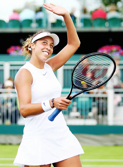 Madison Keys, tennis prodigy, white, SD Phone Wallpaper