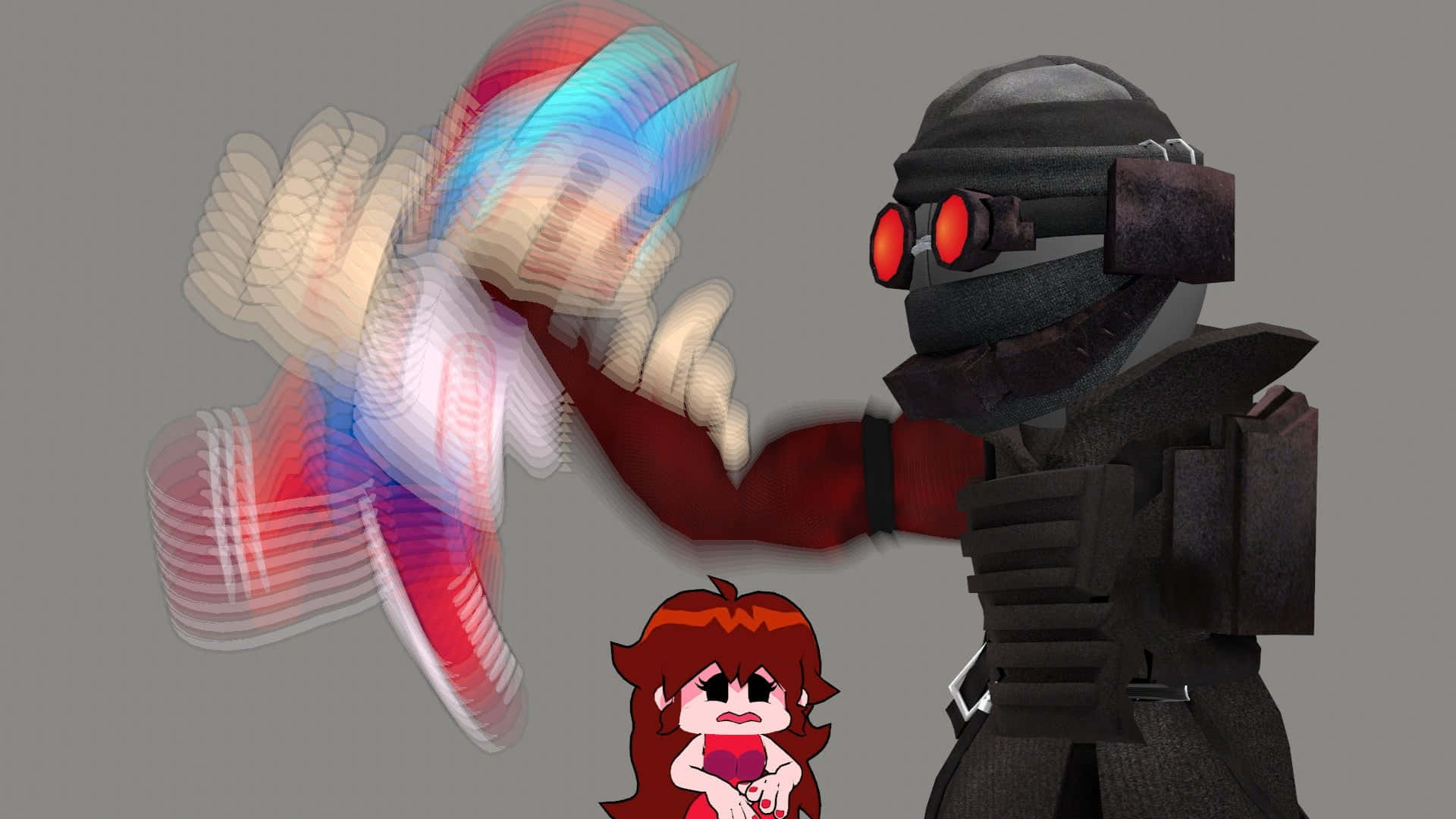 Madness Combat, glowing red eyes, glowing fist, Full HD Desktop Wallpaper