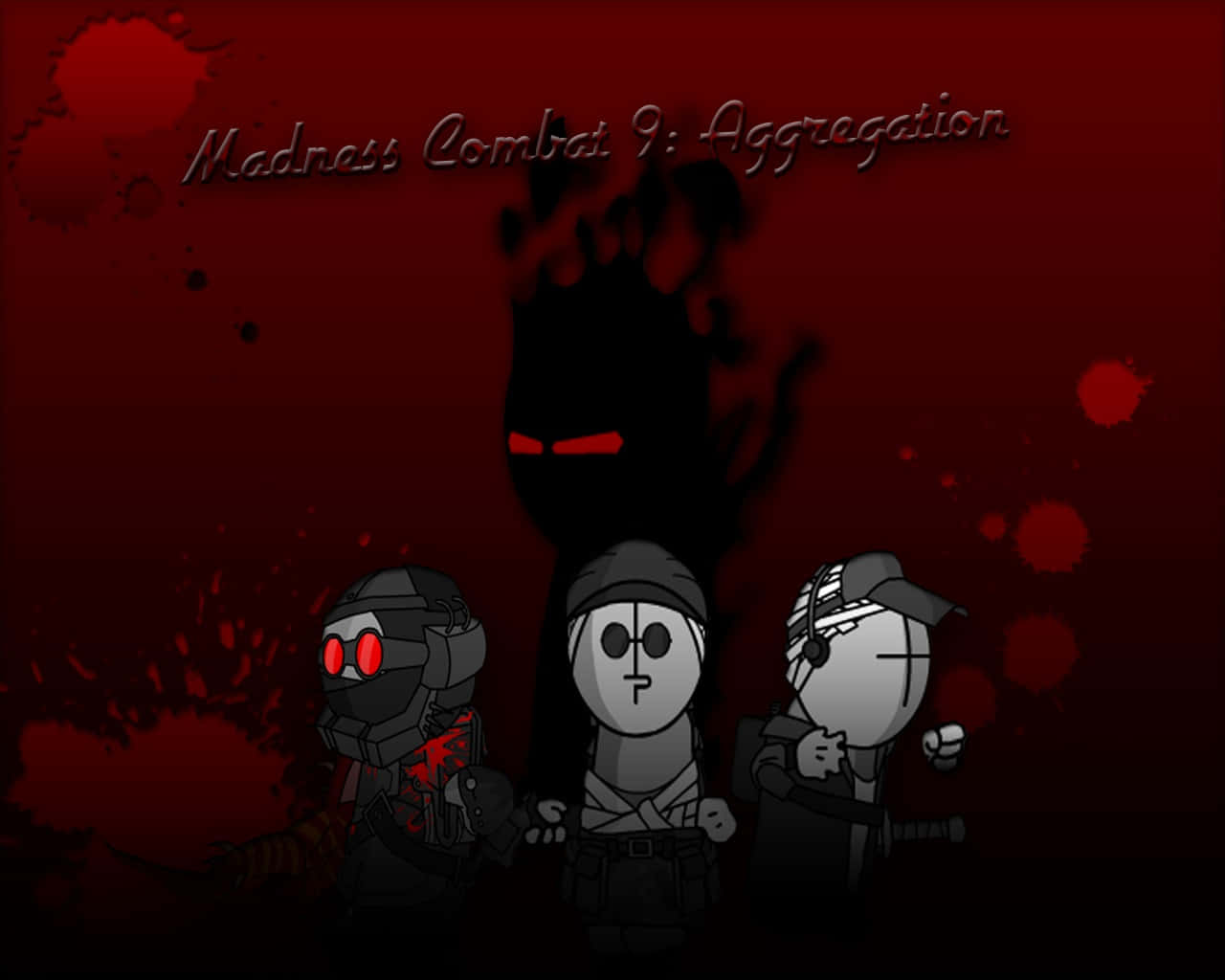 Madness Combat, red eyes, shadowy figure, HD Desktop Wallpaper
