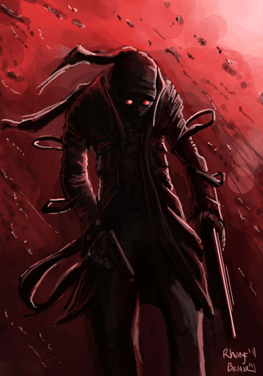 Madness Combat, glowing red eyes, long dark tendrils, HD Phone Wallpaper