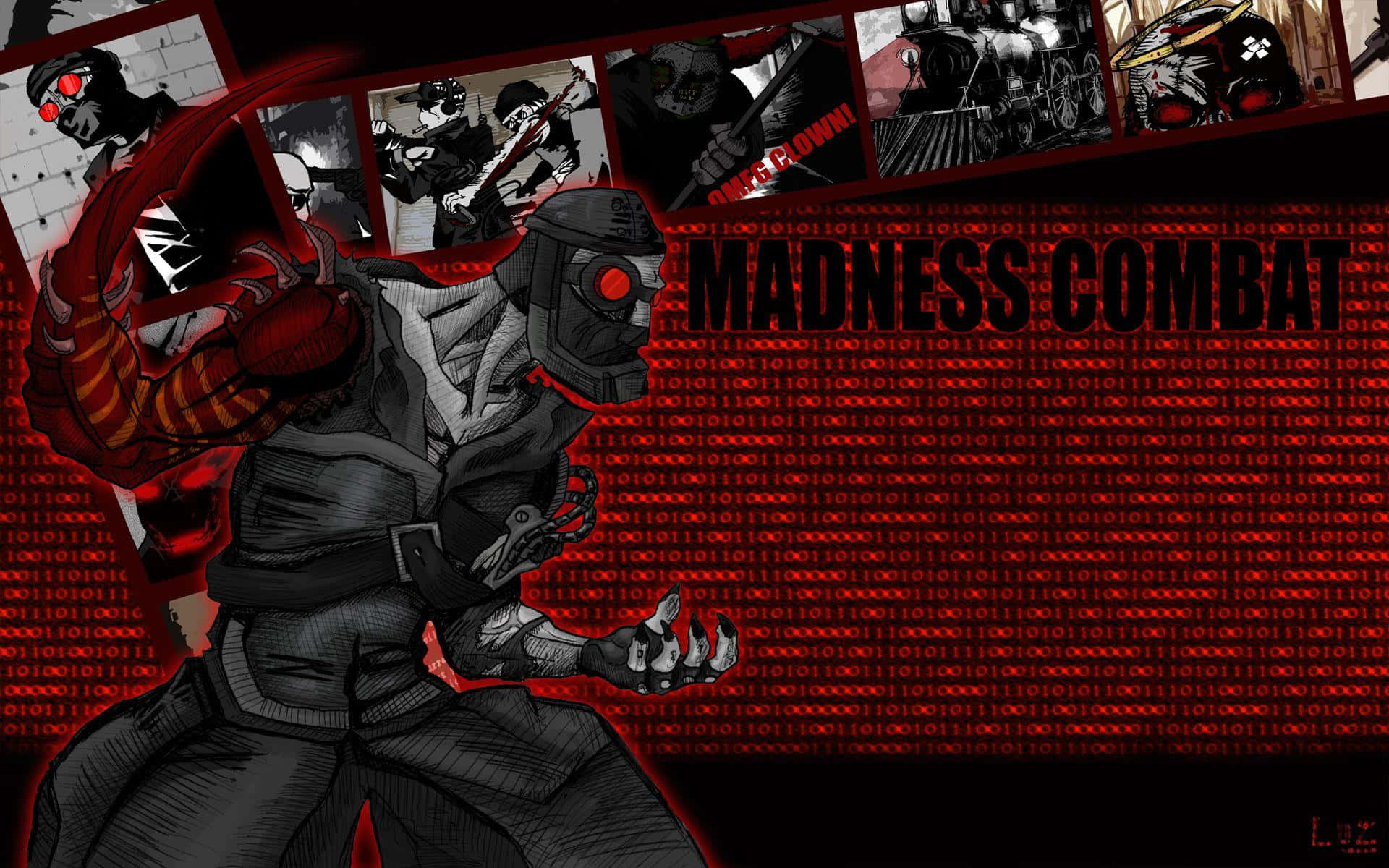 Madness Combat, anime-style fighter, helmet, Full HD Desktop Wallpaper