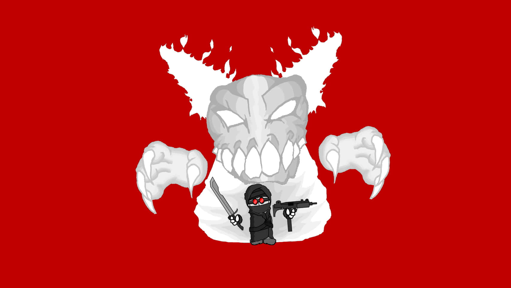 Madness Combat, ninja, red goggles, HD Desktop Wallpaper