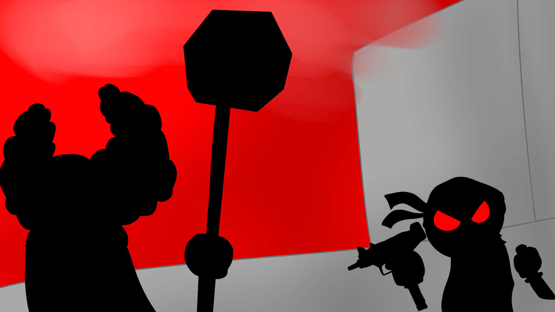 Madness Combat, 1920 x 1080 wallpaper, stark red and white room, Full HD Desktop Wallpaper