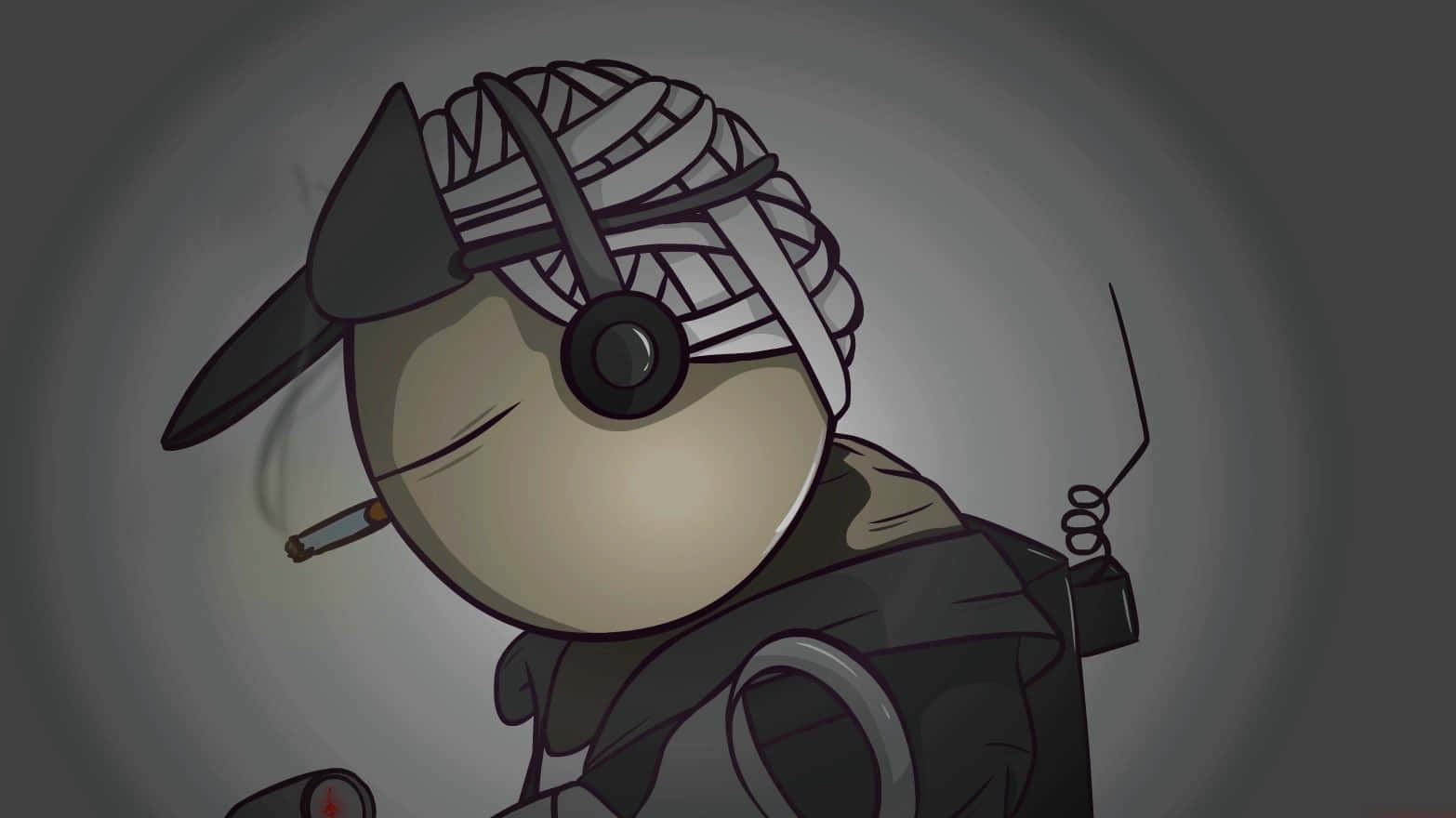 Madness Combat, bandaged head, headphones, HD Desktop Wallpaper