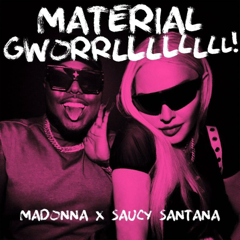 Material Gworl, Madonna, pink halftone style, SD Desktop Wallpaper