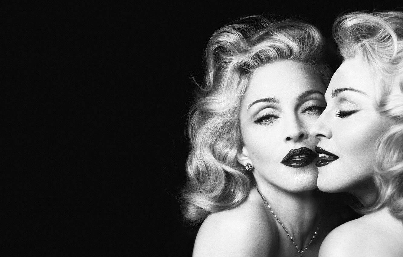Madonna, mirror shot, blonde curls, HD Desktop Wallpaper