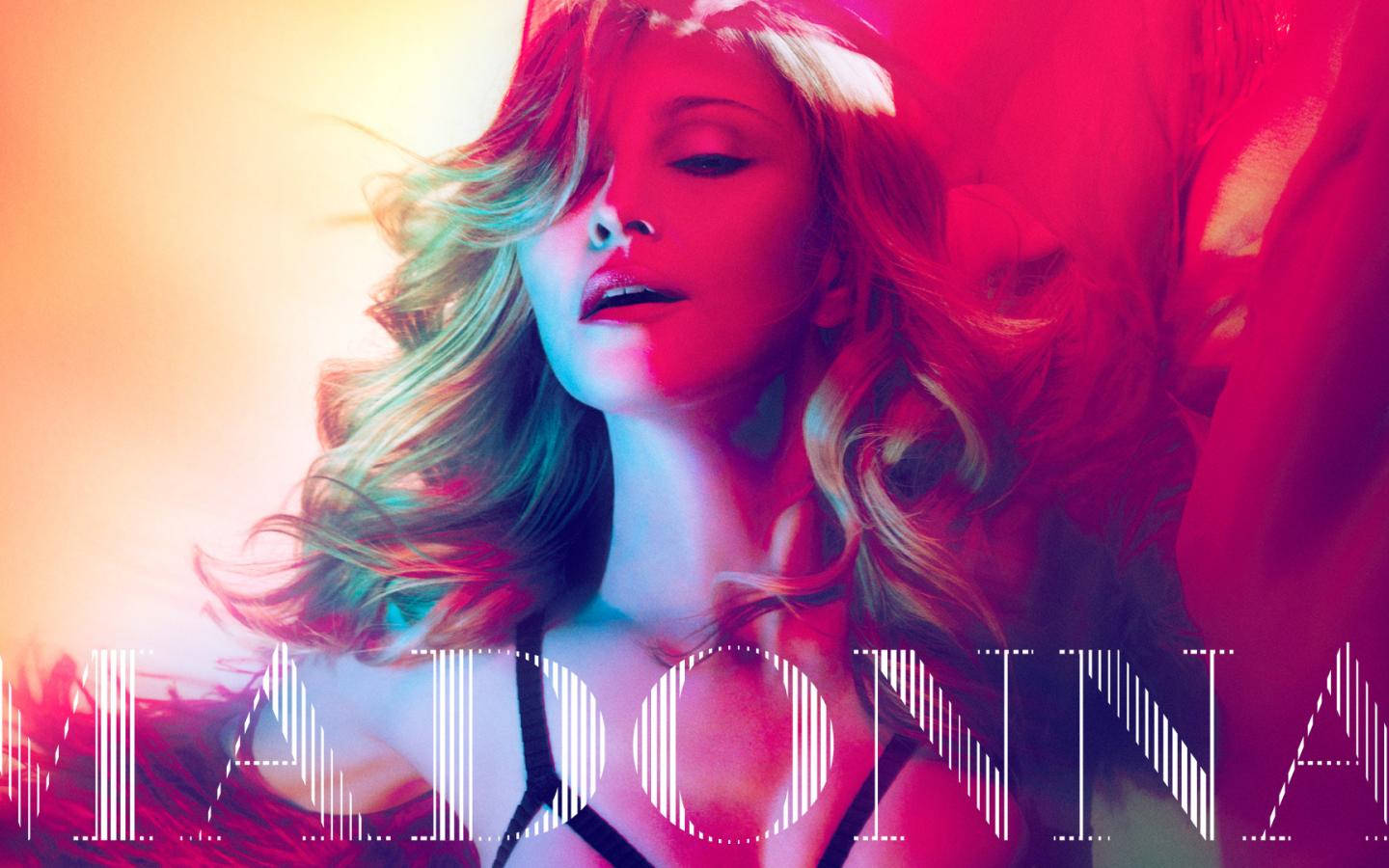 Madonna, vibrant red, cyan, HD Desktop Wallpaper