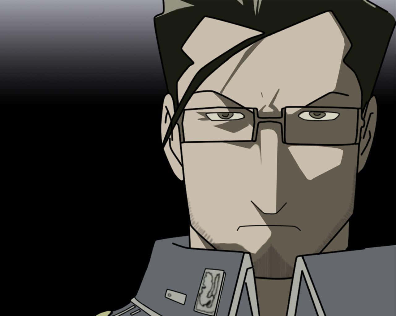 Maes Hughes, anime man, glasses, HD Desktop Wallpaper