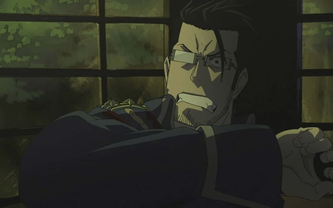 Maes Hughes, anime man, glasses, SD Desktop Wallpaper