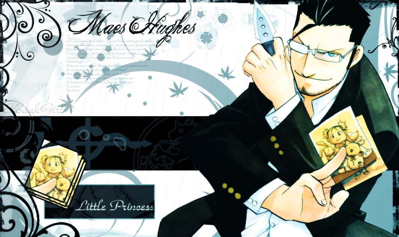 Maes Hughes, black suit, knife, HD Desktop Wallpaper