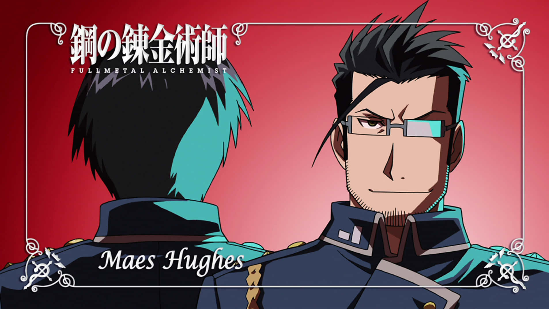 Maes Hughes, teal hair, glasses, HD Desktop Wallpaper