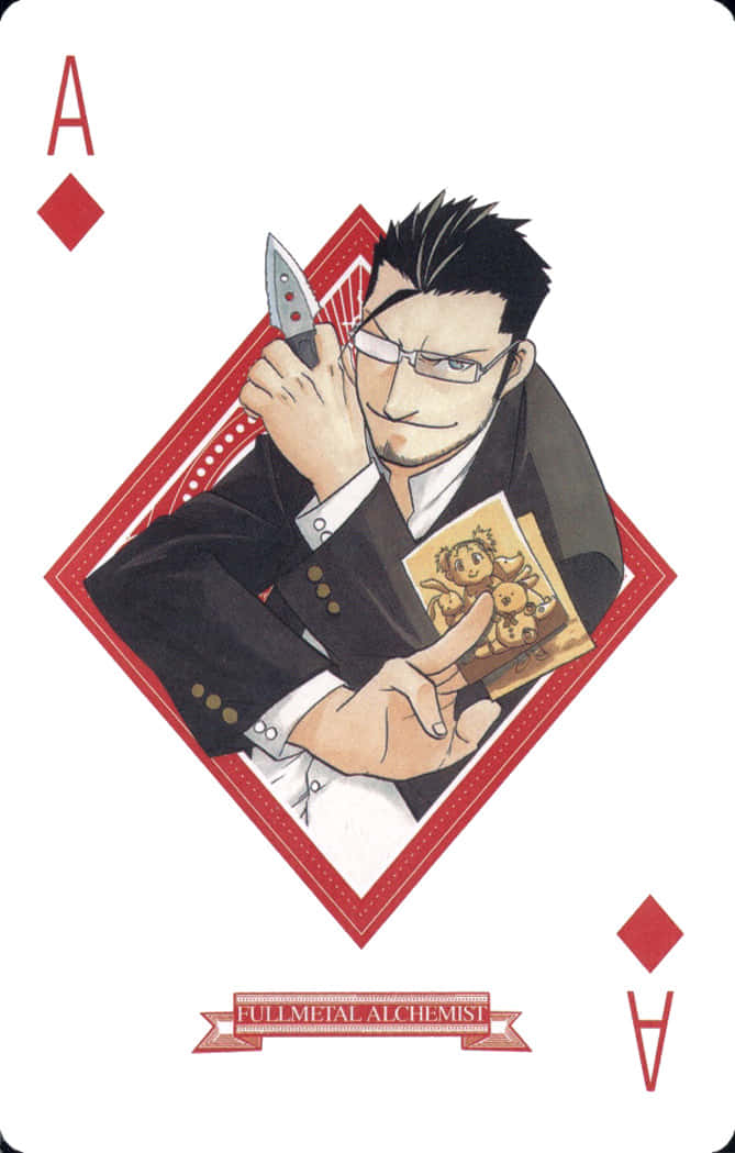 Maes Hughes, suit, knife, SD Phone Wallpaper