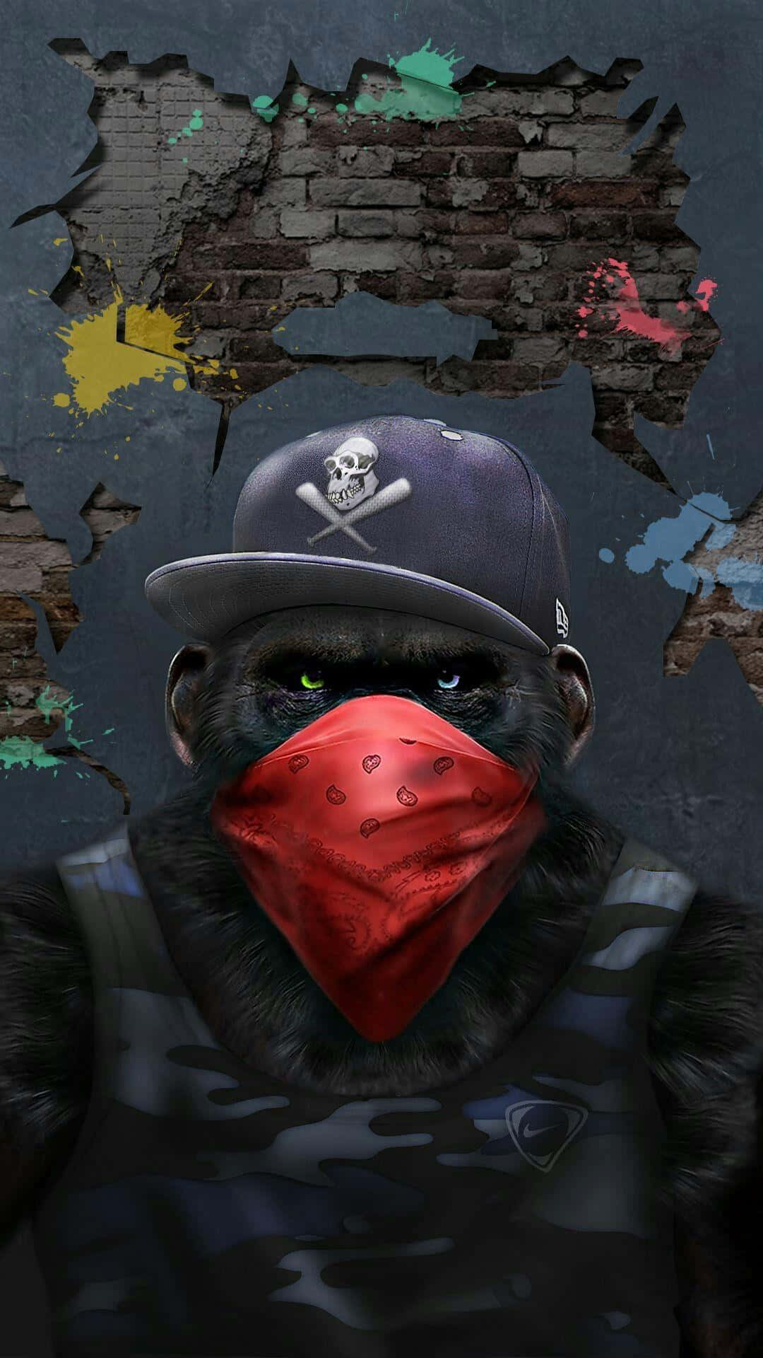 Mafia iPhone, gorilla, skull cap, Full HD Phone Wallpaper