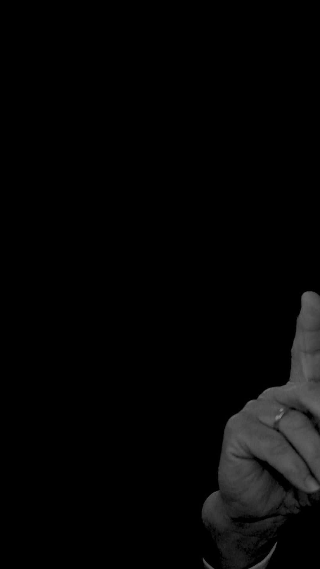 Mafia iPhone, monochrome, thumbs-up gesture, Full HD Phone Wallpaper