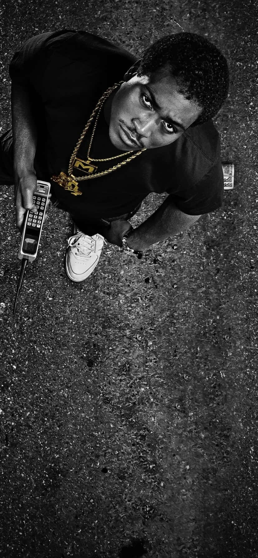 Mafia iPhone, black shirt, gold chain, HD Phone Wallpaper