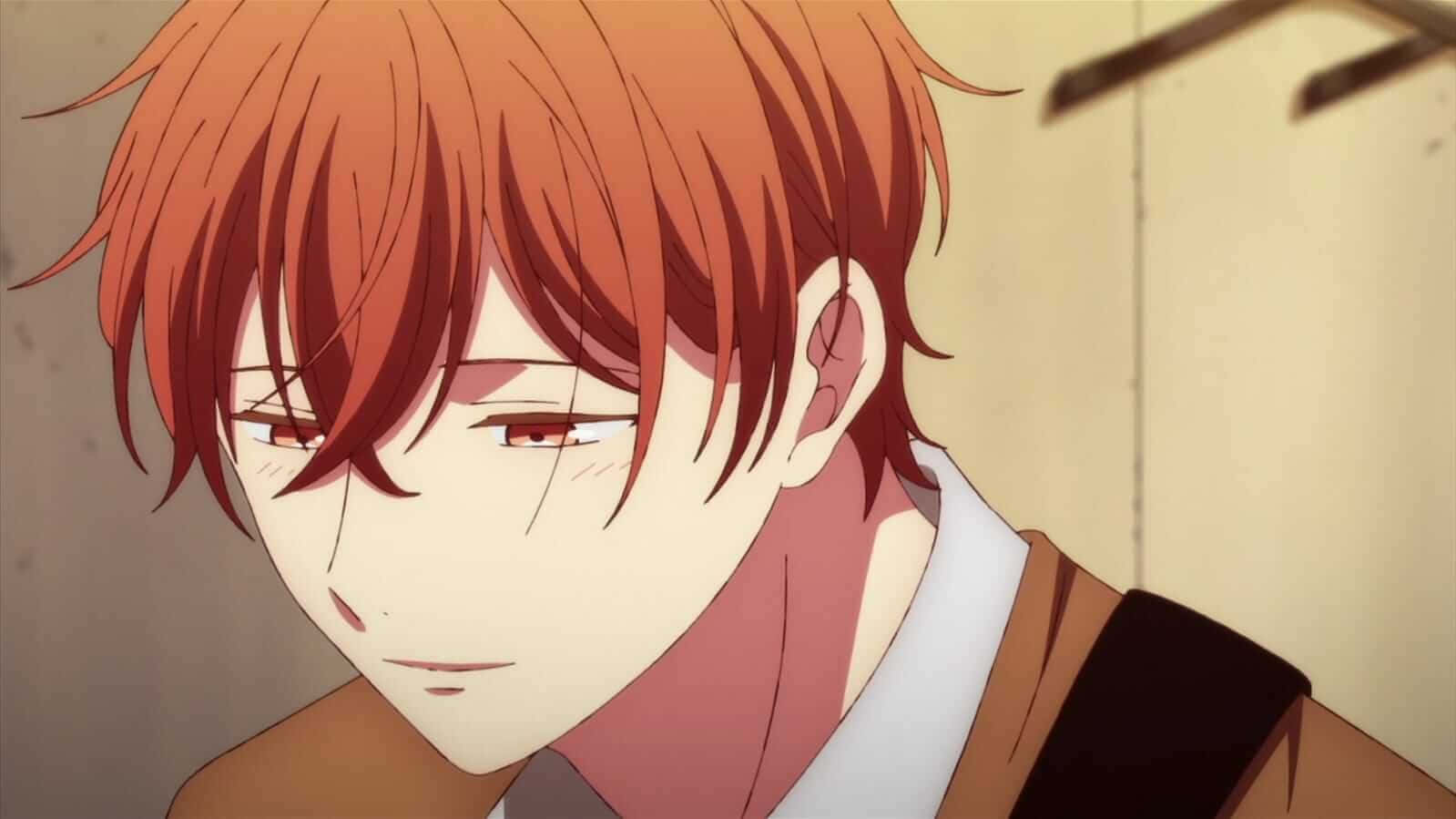 Mafuyu Sato, fiery orange hair, subtle smirk, HD Desktop Wallpaper