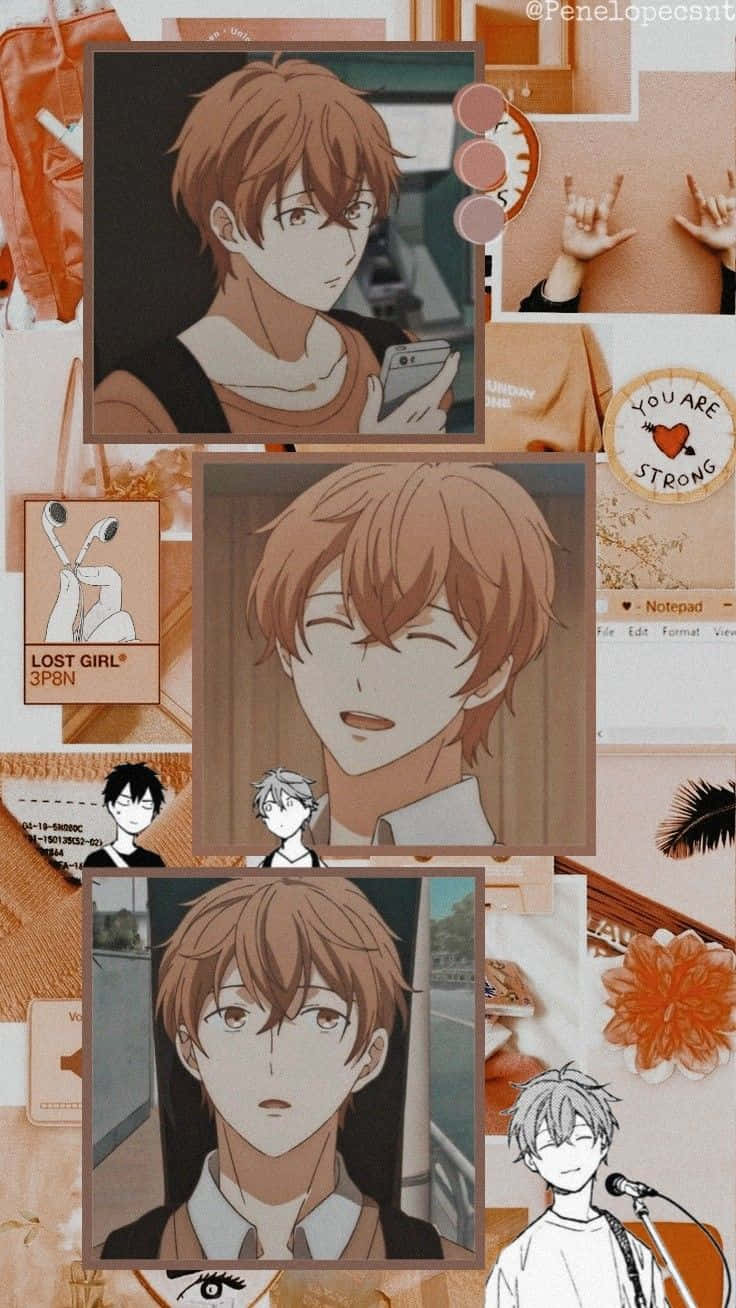 Mafuyu Sato, collage aesthetic, anime boy portraits, HD Phone Wallpaper