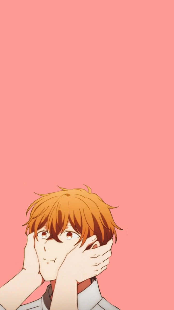 Mafuyu Sato, orange hair, blushing, HD Phone Wallpaper