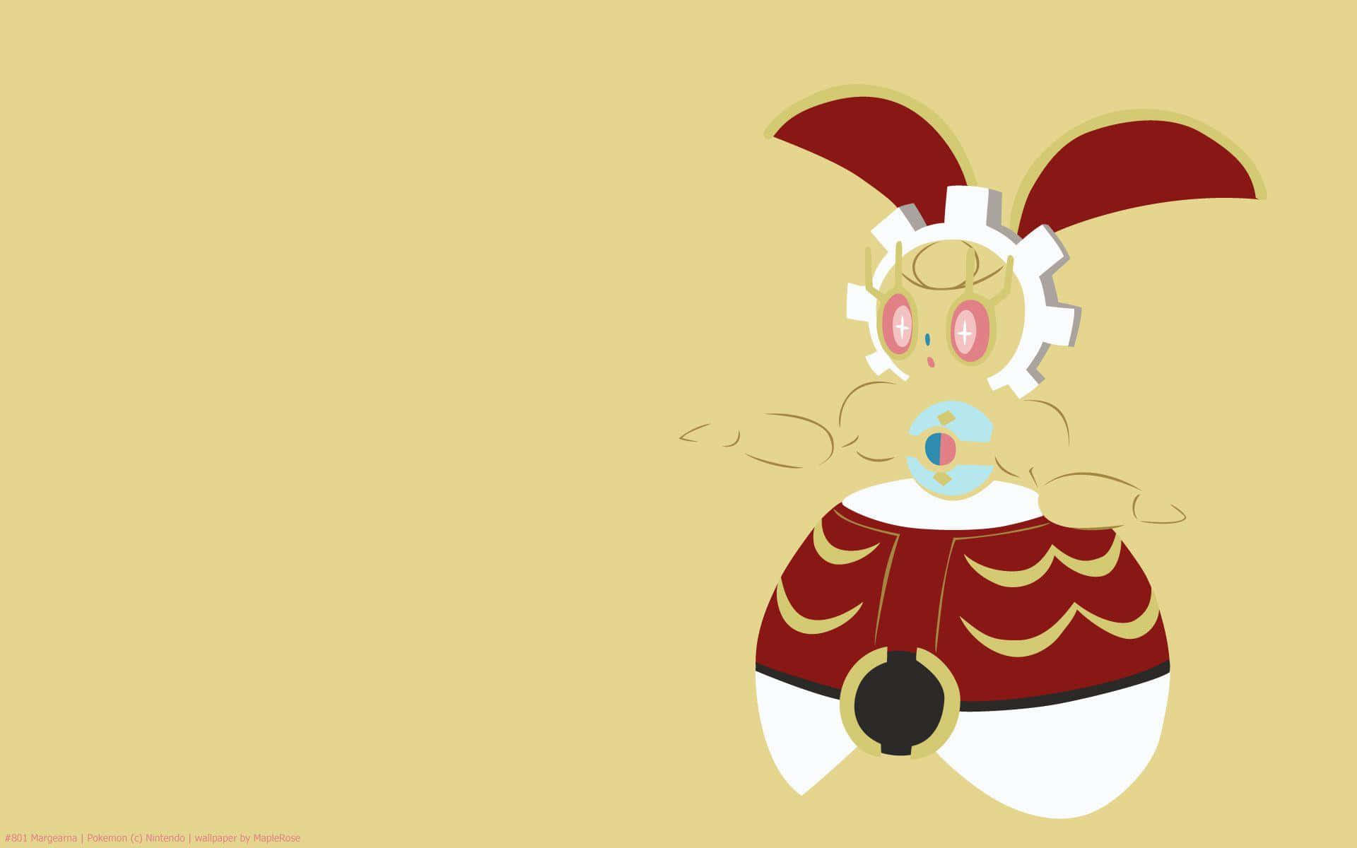 Magearna, red ears, red skirt, Full HD Desktop Wallpaper