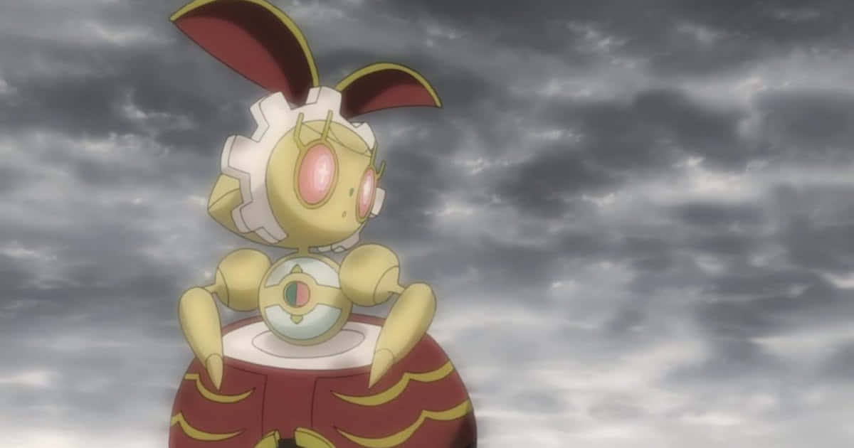 Magearna, yellow and red, anime Pokémon, SD Desktop Wallpaper
