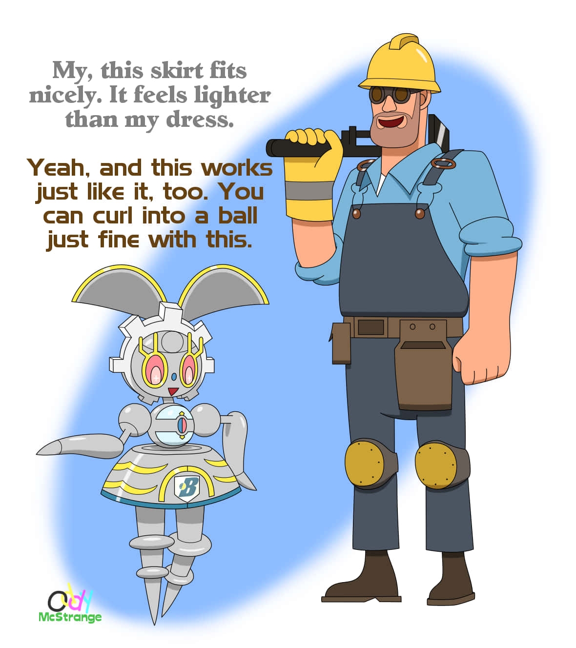 Magearna, construction worker, gear-themed design, HD Phone Wallpaper