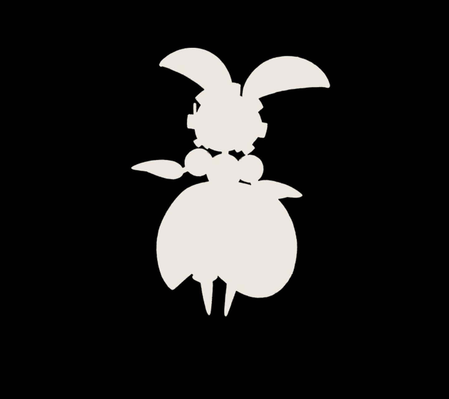 Magearna, white silhouette, bunny-like character, HD Desktop Wallpaper