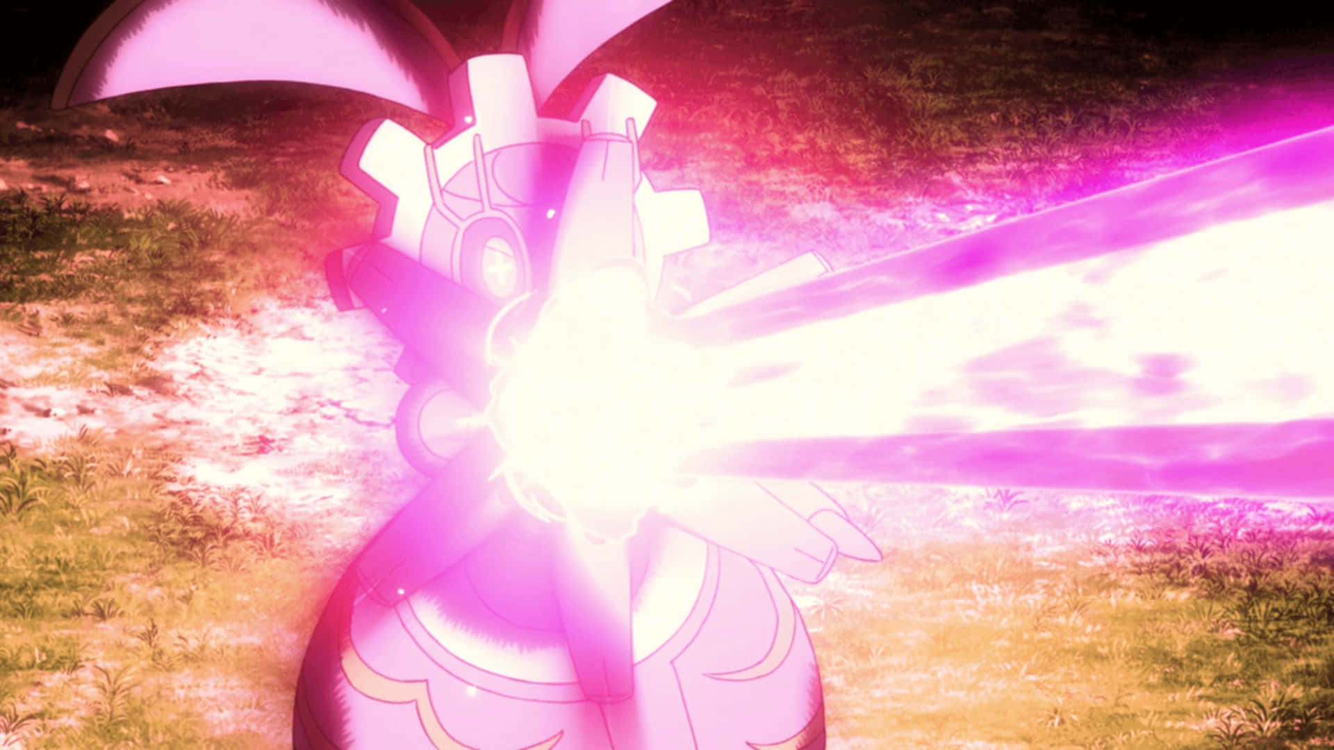 Magearna, Soul Heart power, glowing pink, Full HD Desktop Wallpaper