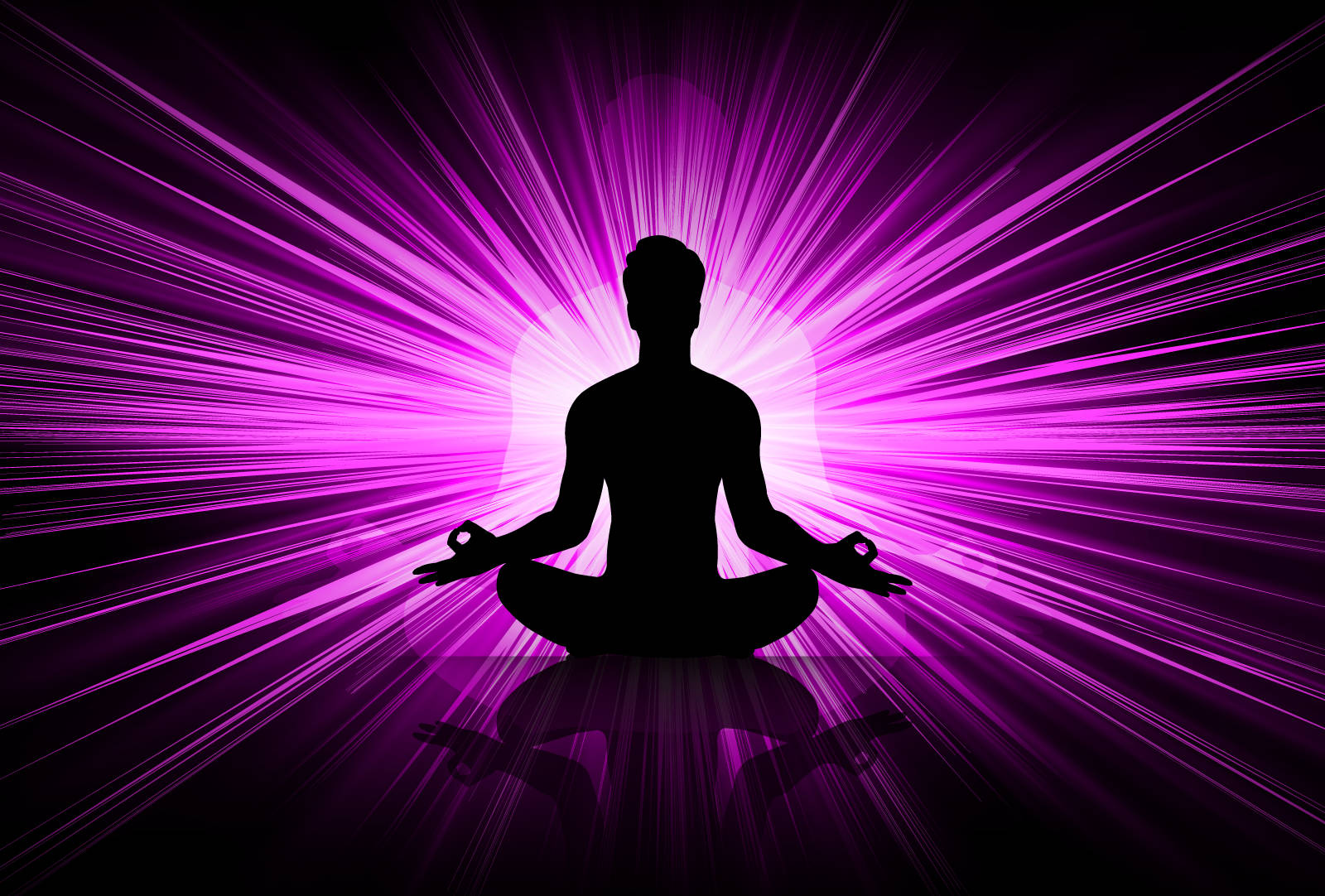 meditating man, lotus pose, magenta background, HD Desktop Wallpaper