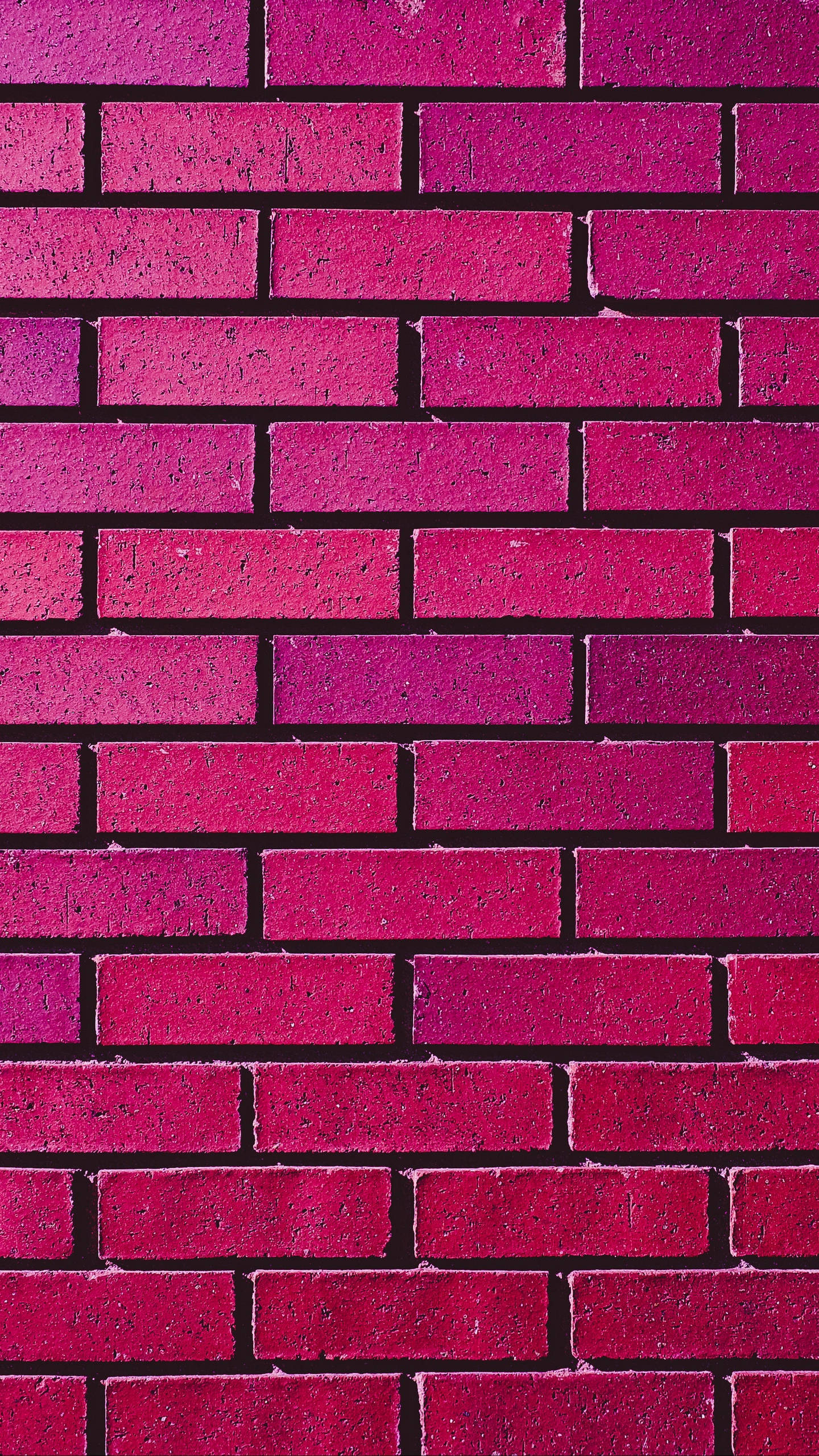 magenta, brick wall, textured mortar lines, 2K Phone Wallpaper