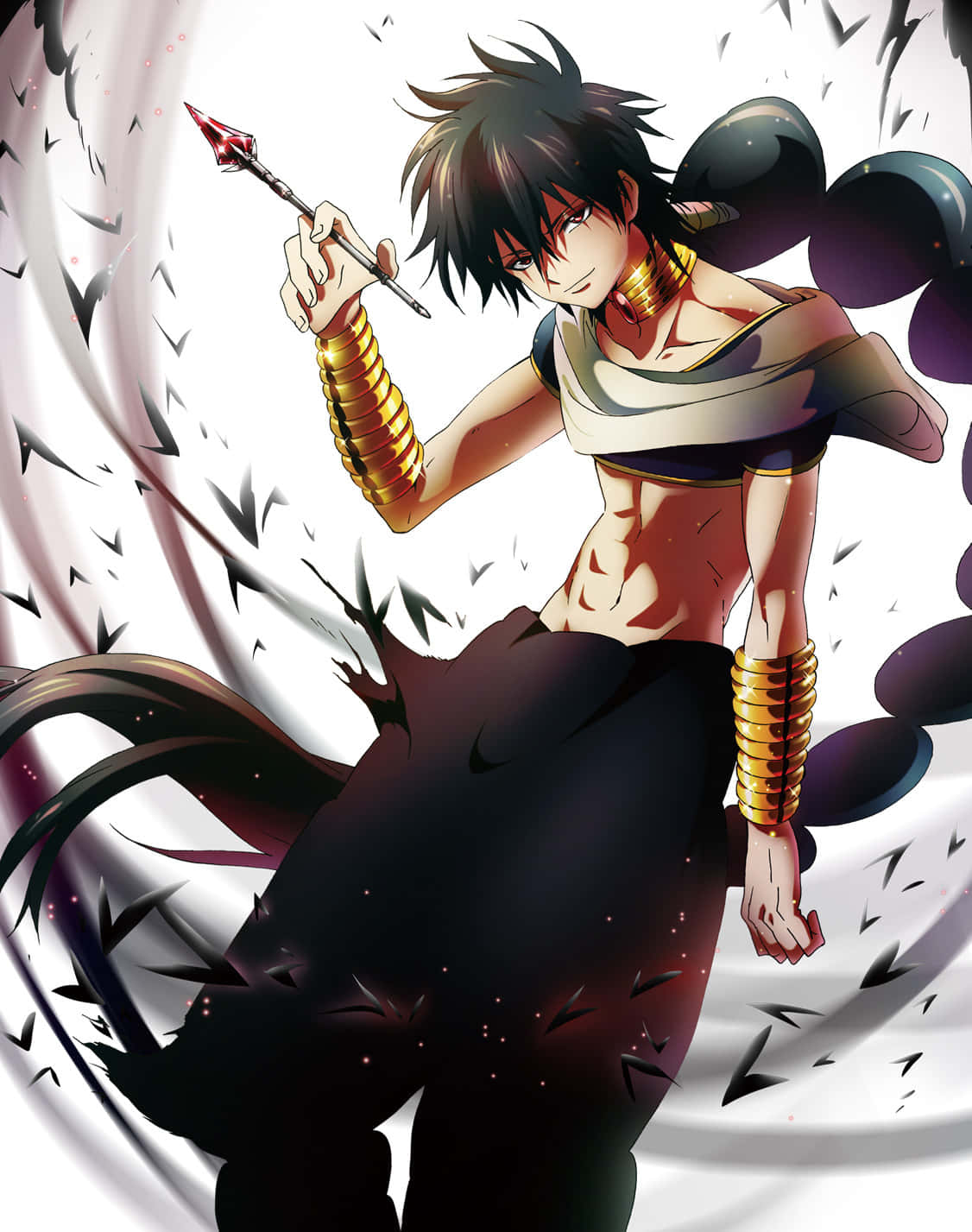 Magi Judar, dark hair, golden arm cuffs, HD Phone Wallpaper