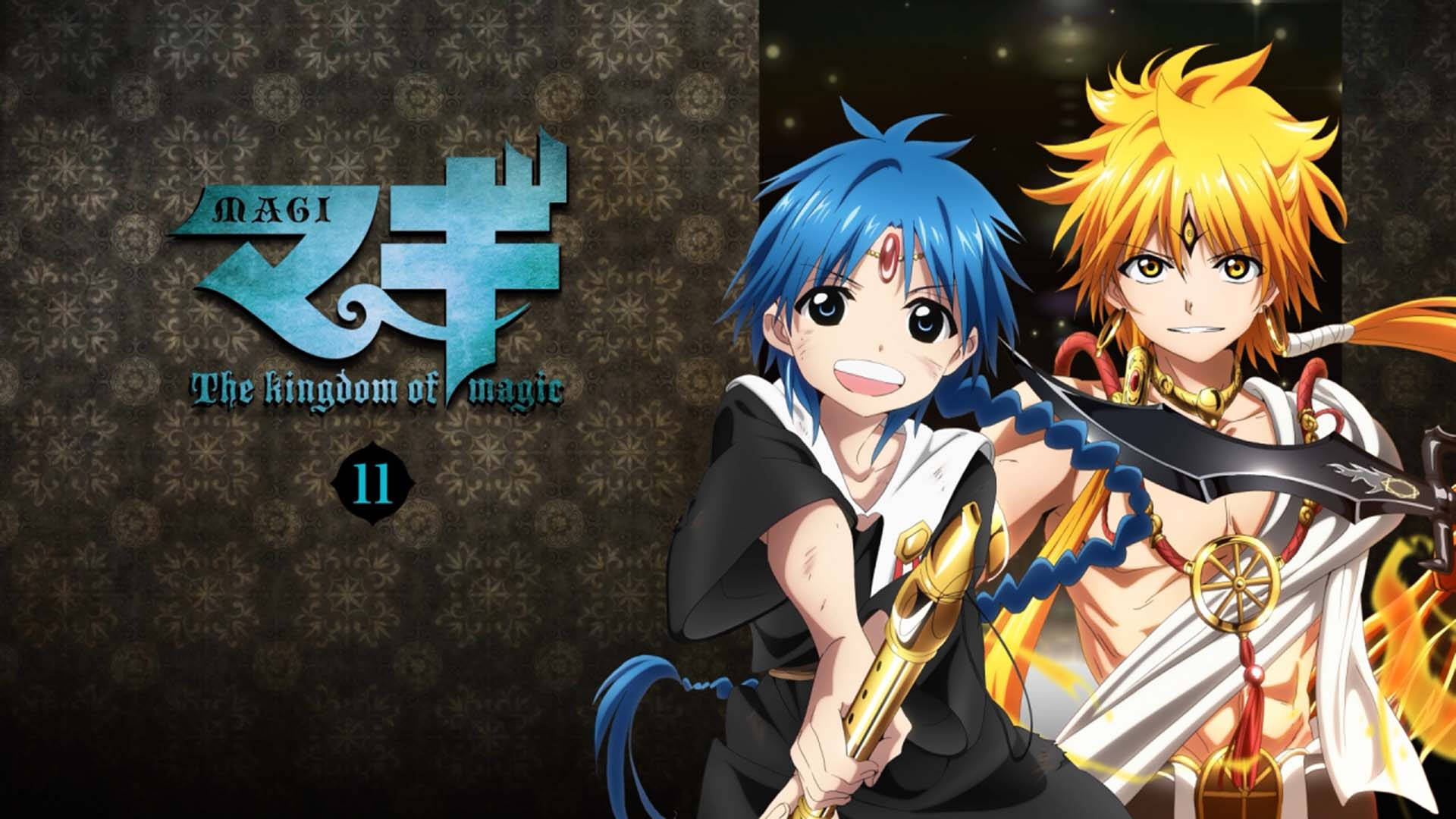 Magi The Kingdom Of Magic, blue hair, yellow hair, Full HD Desktop Wallpaper