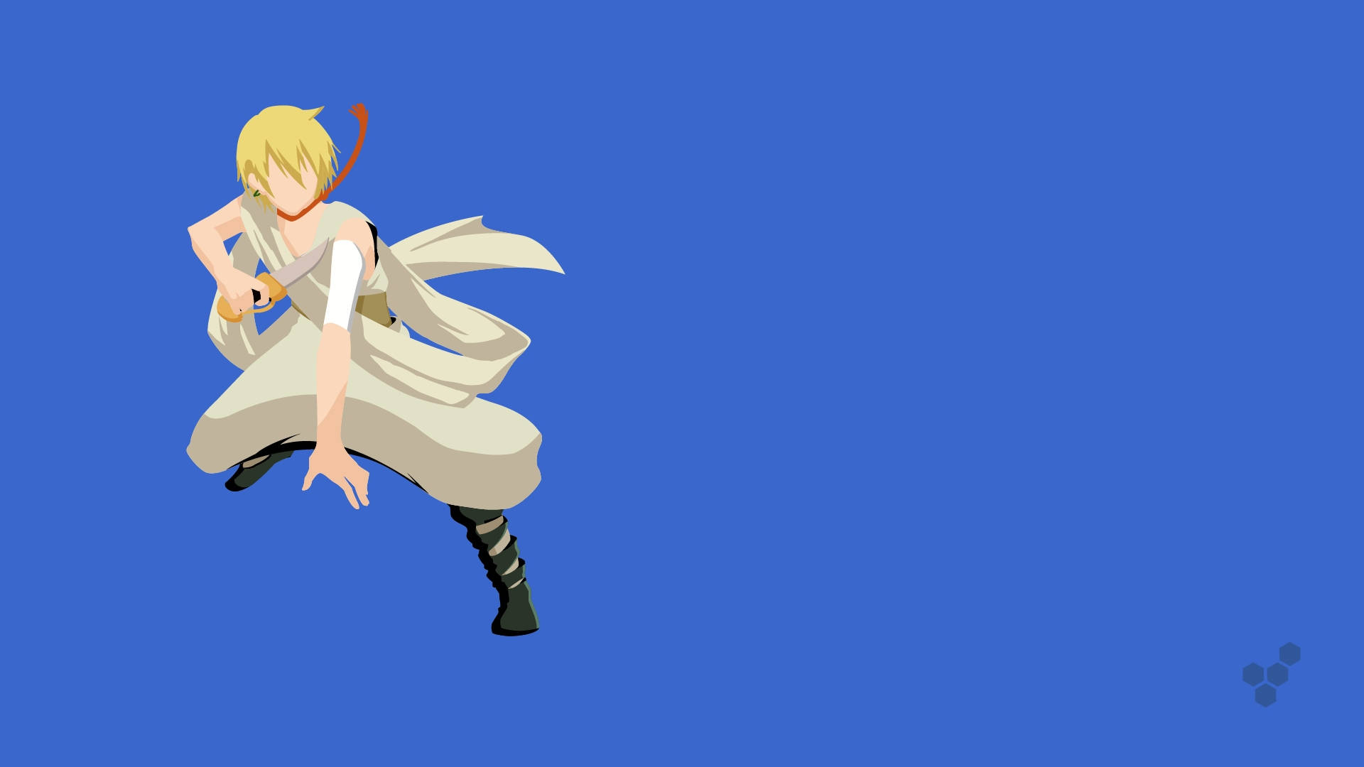 Magi The Kingdom Of Magic, blonde hair, white robe, Full HD Desktop Wallpaper